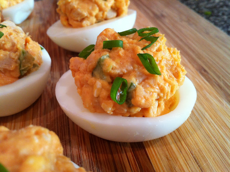 Buffalo Chicken Deviled Eggs Peace Love and Low Carb